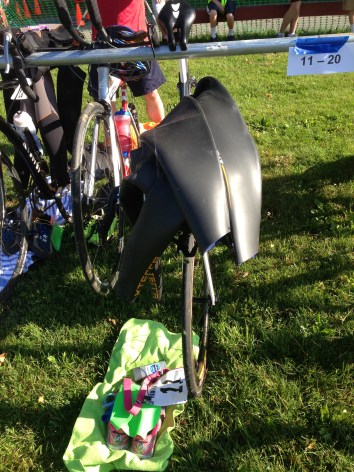 Quick shot of my transition area before the race. 